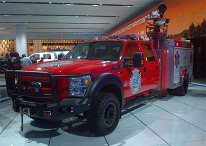 The Ford F450, which is available in North America with the SinterCast-CGI 6.7L V8 diesel, was not on display this year. The photo was taken by S Dawson at NAIAS 2013.