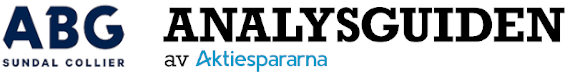 Logos of "ABGSC" and "Analysguiden av Aktiespararna"